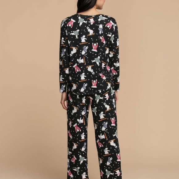 Matching Straight Leg Pajama Set - Picture 2 of 3